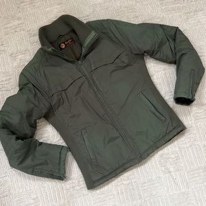 Bieffe jacket coat in green color, zipper broken off but still works, Size Large